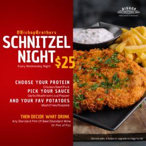 $25 Schnitzel Night - Every Wednesday